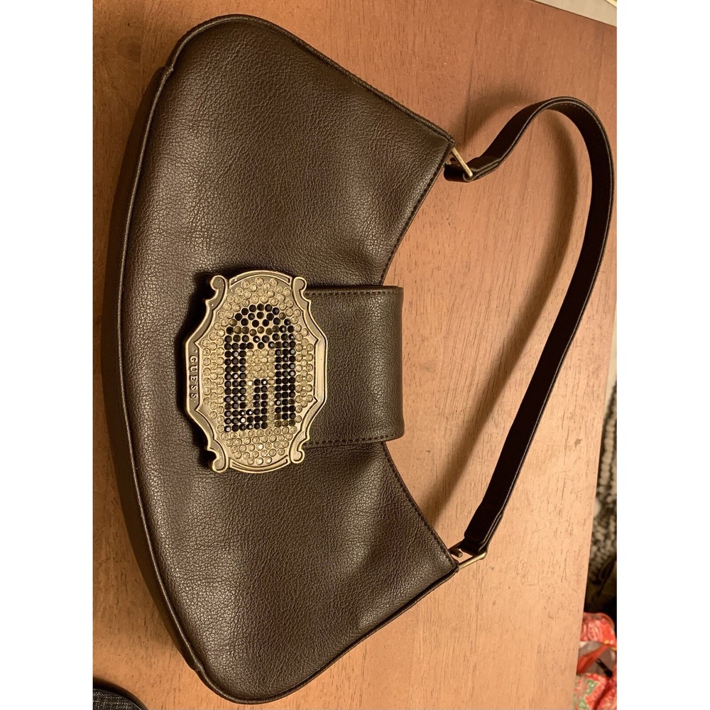 GUESS Rhinestone Buckle Y2K Shoulder Bag - Picture 2 of 11